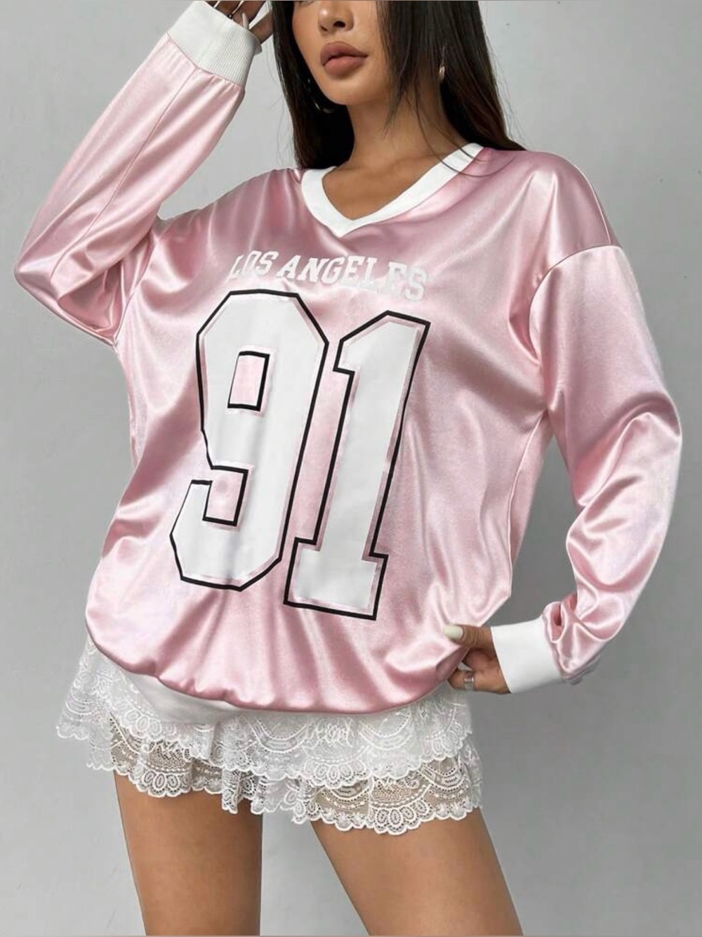 New Arrivals! Pink Los Angeles 91' Oversized Jersey